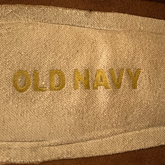 Old Navy Casual Chocolate Faux-Suede Mule Booties Block Heel Women’s Size 8 - Picture 9 of 10